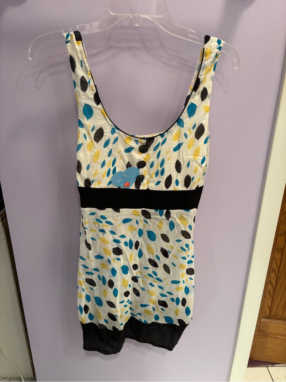 Honey Pot Juniors girls multi color print tank top Large